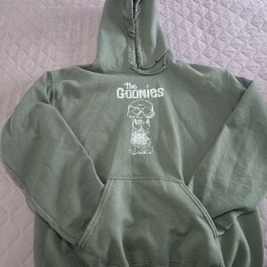 Gildan Olive Green 'The Goonies' Graphic Crewneck Sweatshirt
